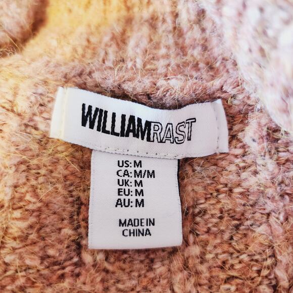 William Rast Women's Multicolor Heathered Turtle Neck Wool Blend Sweater Medium - Picture 6 of 7